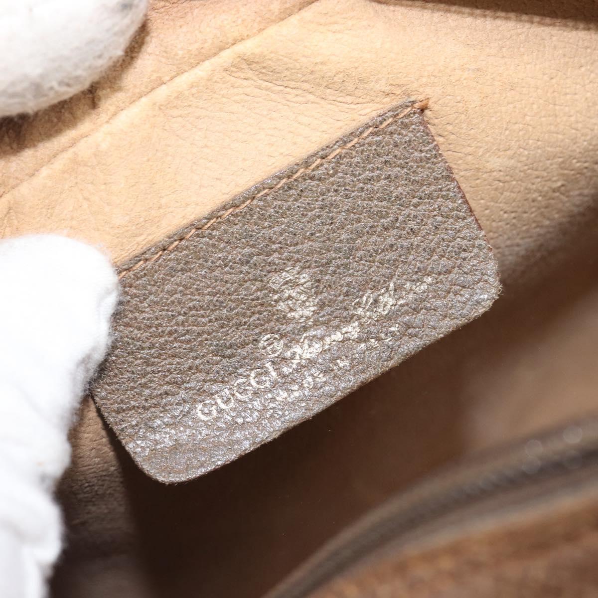GUCCI GG Supreme Web Sherry Line Clutch Bag PVC Beige 89 01 034 Auth bs37095