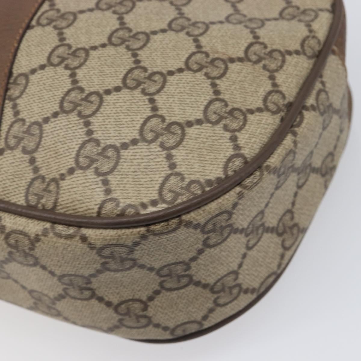 GUCCI GG Supreme Web Sherry Line Clutch Bag PVC Beige 89 01 034 Auth bs37095