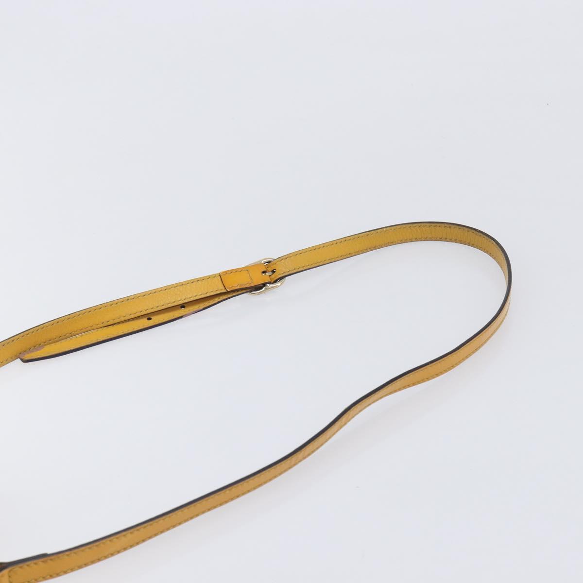 GUCCI Micro GG Hand Bag Patent 2way Yellow Gold Tone 809617 Auth bs37096