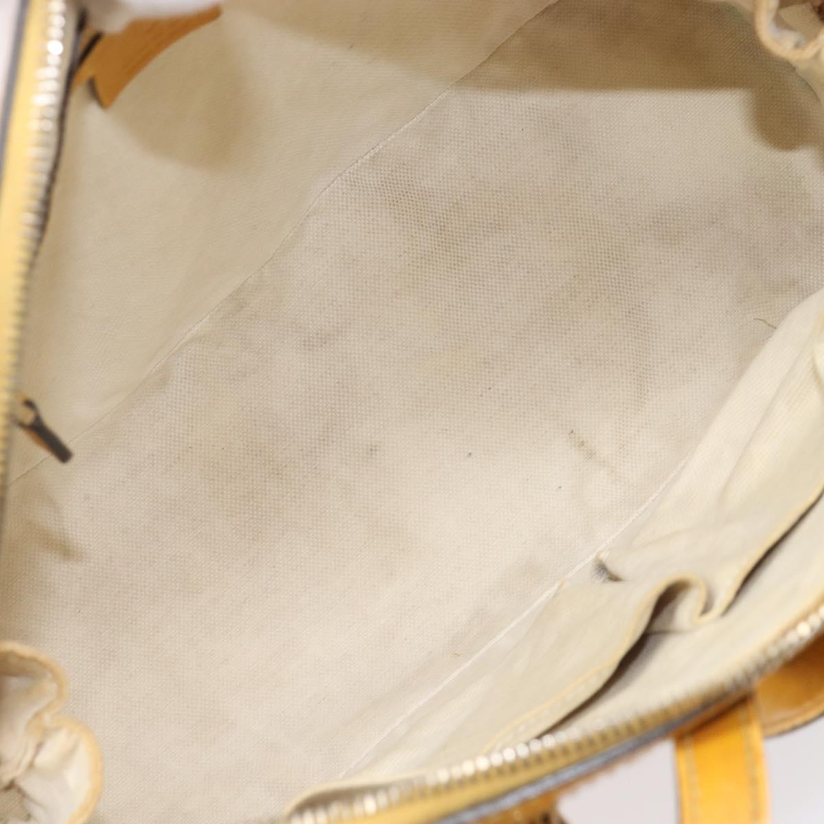 GUCCI Micro GG Hand Bag Patent 2way Yellow Gold Tone 809617 Auth bs37096