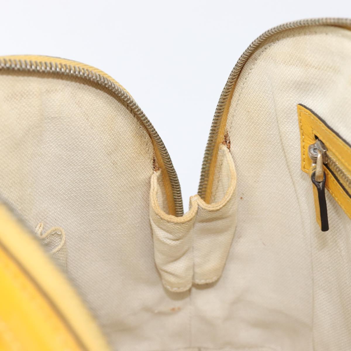 GUCCI Micro GG Hand Bag Patent 2way Yellow Gold Tone 809617 Auth bs37096