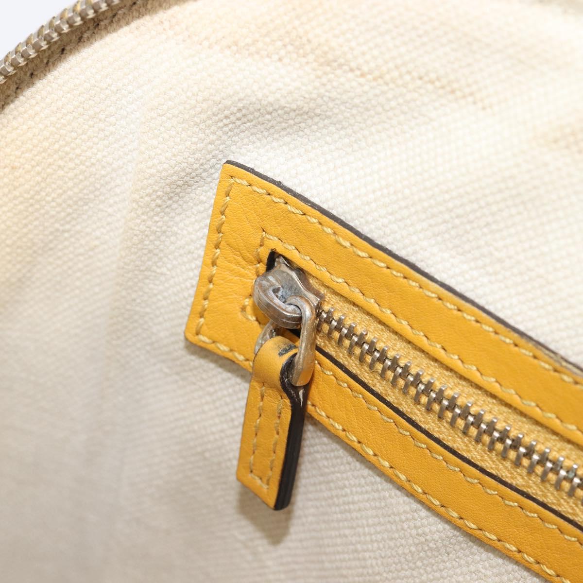 GUCCI Micro GG Hand Bag Patent 2way Yellow Gold Tone 809617 Auth bs37096