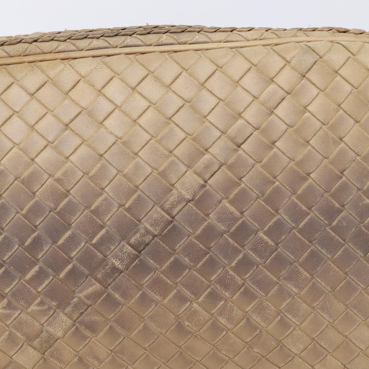 BOTTEGA VENETA INTRECCIATO Hand Bag Leather Beige 180176 Auth bs37104