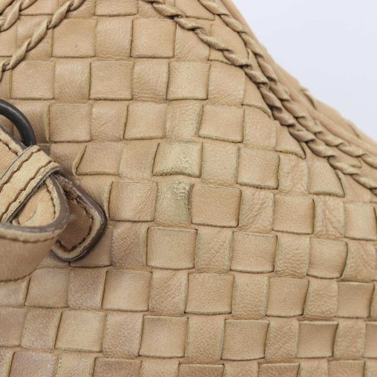 BOTTEGA VENETA INTRECCIATO Hand Bag Leather Beige 180176 Auth bs37104