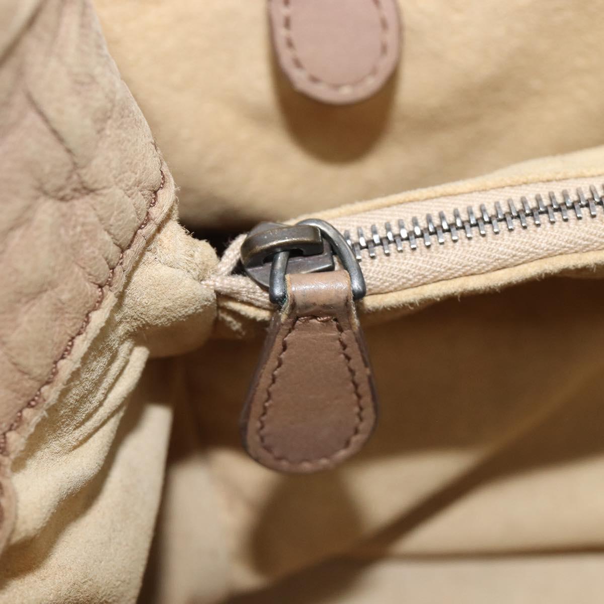 BOTTEGA VENETA INTRECCIATO Hand Bag Leather Beige 180176 Auth bs37104