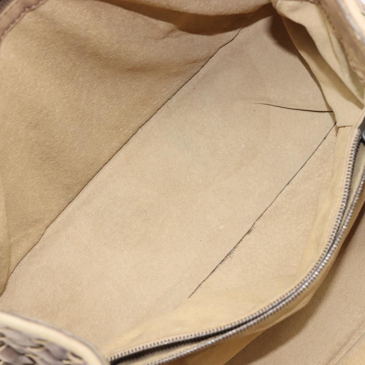 BOTTEGA VENETA INTRECCIATO Hand Bag Leather Beige 180176 Auth bs37104
