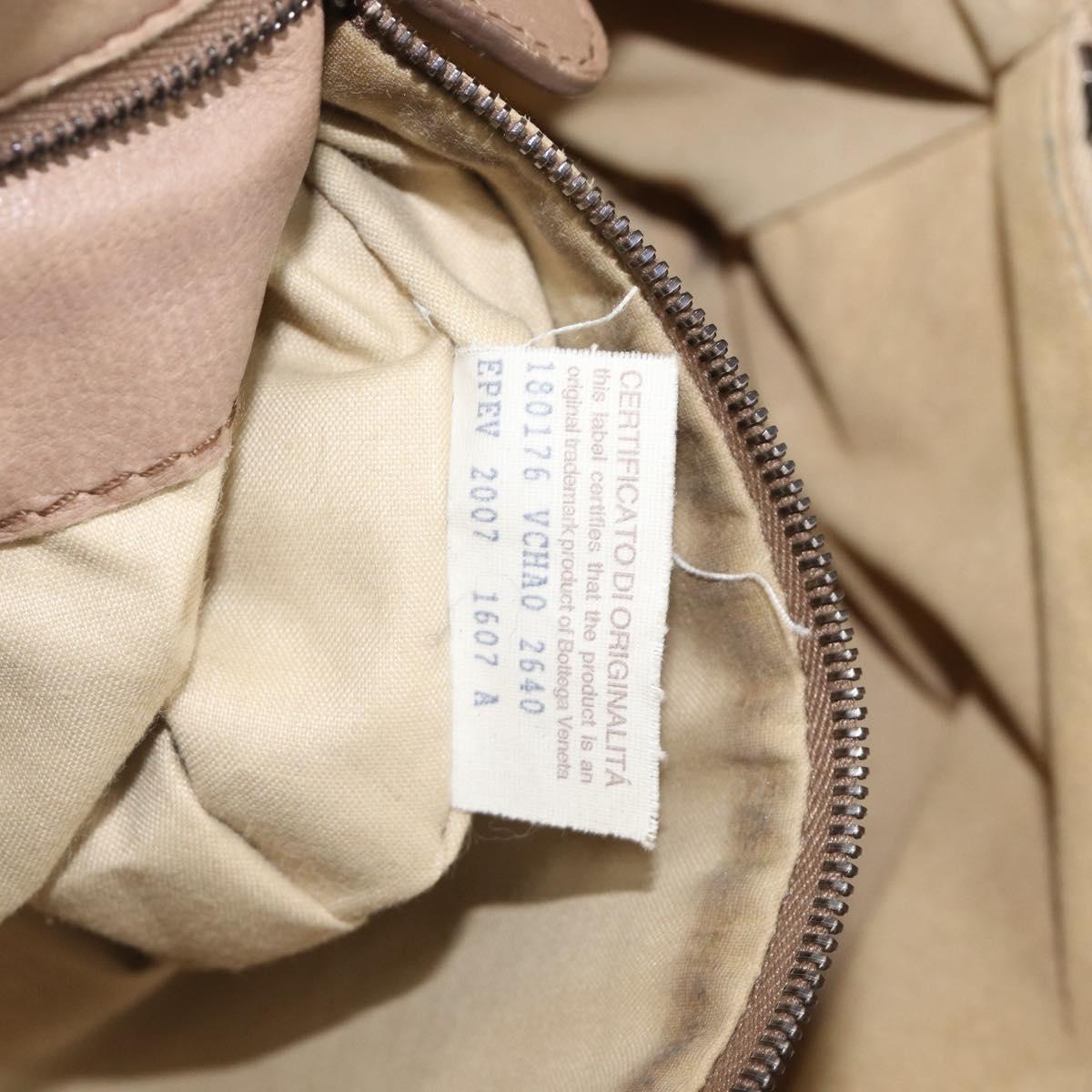 BOTTEGA VENETA INTRECCIATO Hand Bag Leather Beige 180176 Auth bs37104
