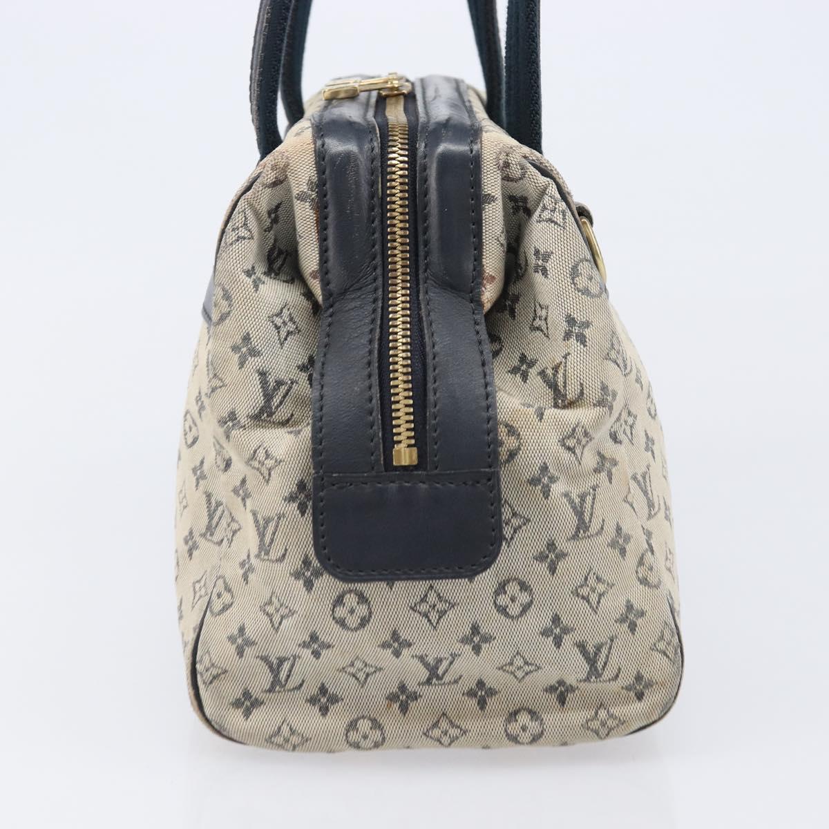 LOUIS VUITTON Monogram Mini Josephine PM Hand Bag Blue M92049 LV Auth bs37106