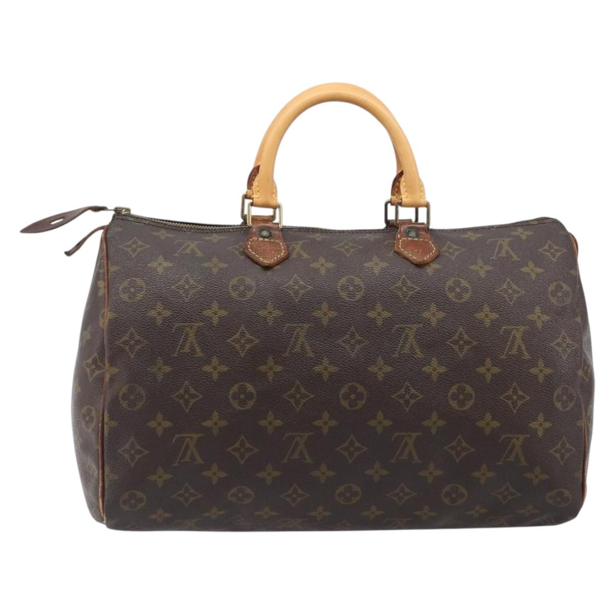 LOUIS VUITTON Monogram Speedy 35 Hand Bag M41524 LV Auth bs37108