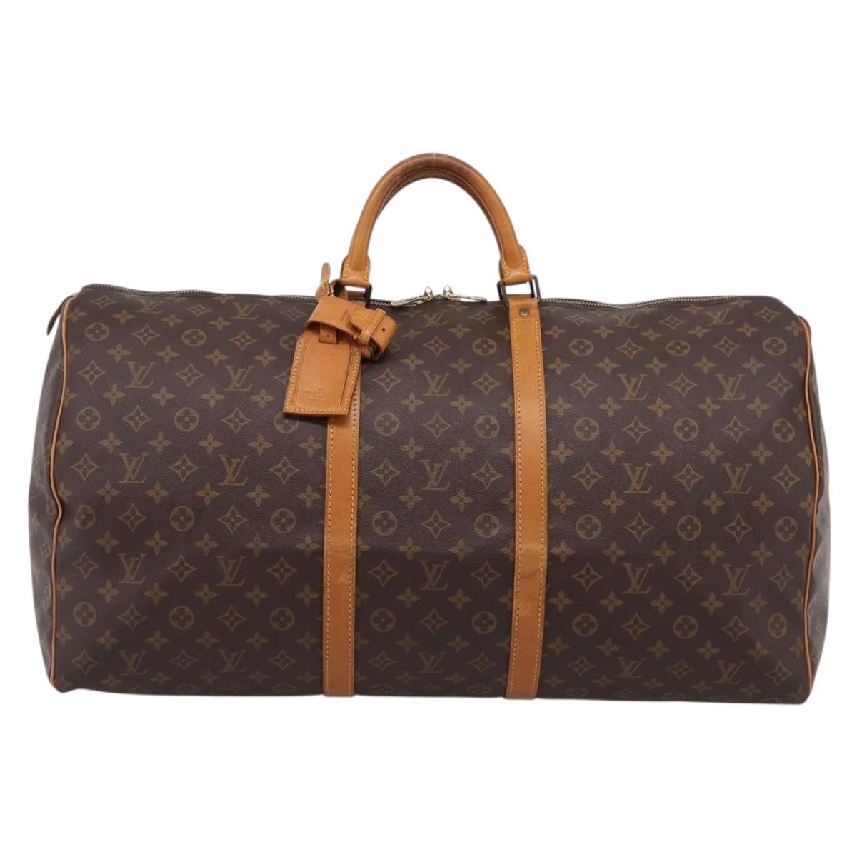 LOUIS VUITTON Monogram Keepall 60 Boston Bag M41422 LV Auth bs37111