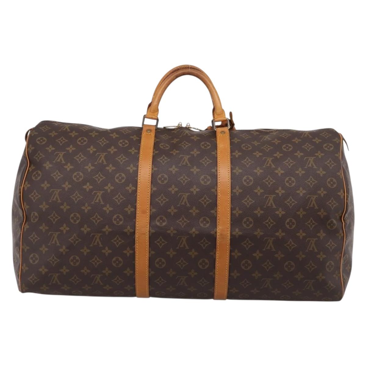 LOUIS VUITTON Monogram Keepall 60 Boston Bag M41422 LV Auth bs37111