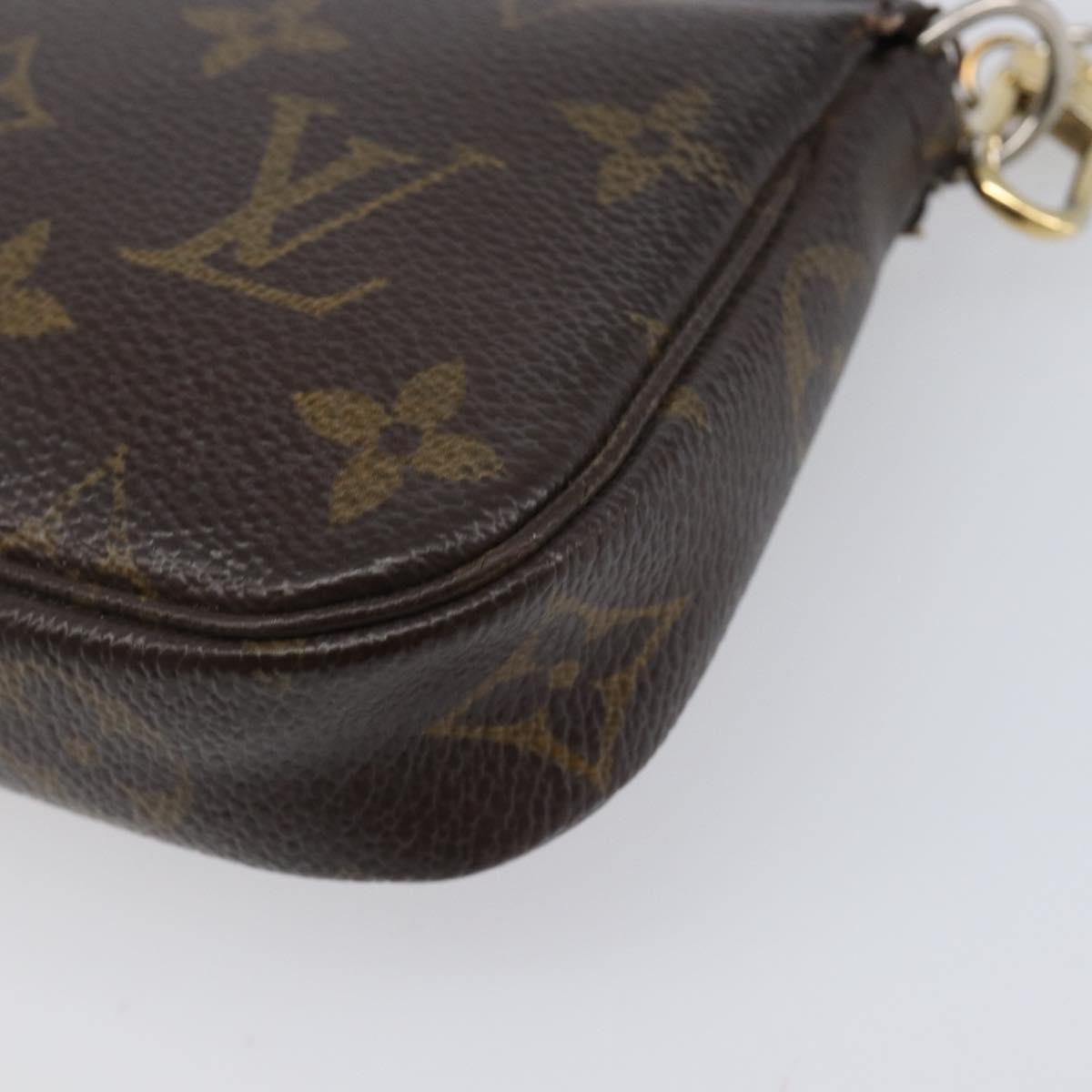 LOUIS VUITTON Monogram Mini Pochette Accessoires Pouch N41667 LV Auth bs37115