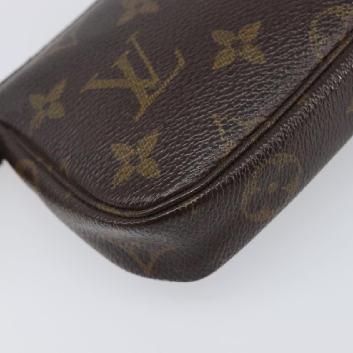 LOUIS VUITTON Monogram Mini Pochette Accessoires Pouch N41667 LV Auth bs37115
