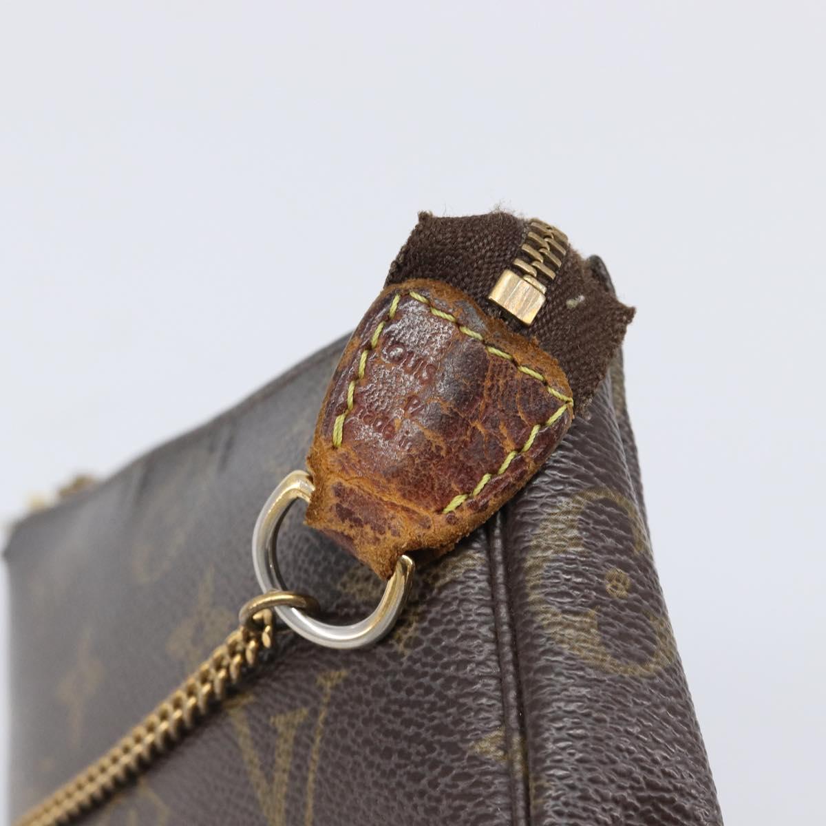 LOUIS VUITTON Monogram Mini Pochette Accessoires Pouch N41667 LV Auth bs37115
