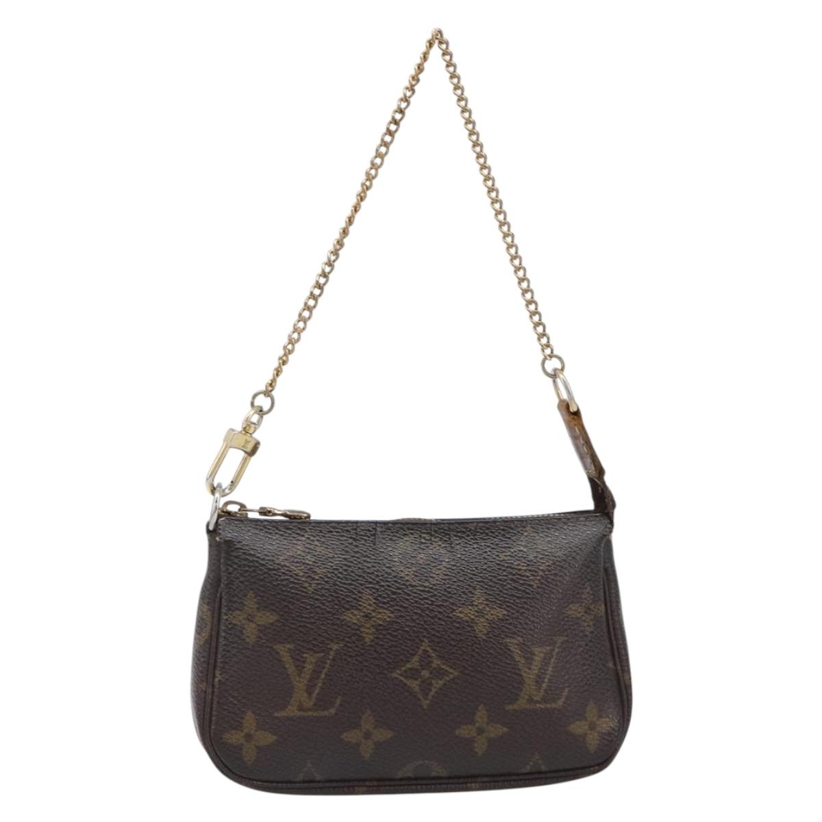 LOUIS VUITTON Monogram Mini Pochette Accessoires Pouch N41667 LV Auth bs37115