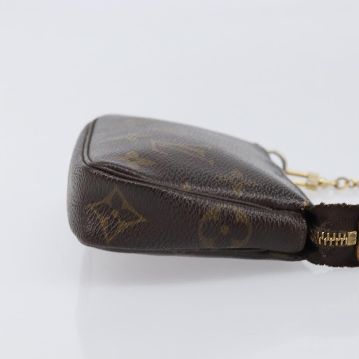 LOUIS VUITTON Monogram Mini Pochette Accessoires Pouch N41667 LV Auth bs37115