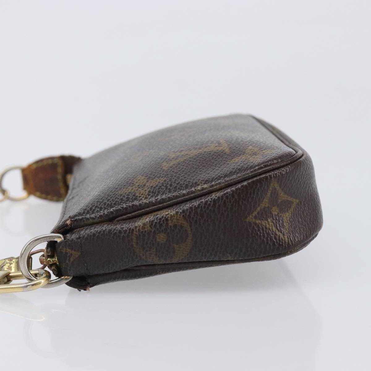 LOUIS VUITTON Monogram Mini Pochette Accessoires Pouch N41667 LV Auth bs37115