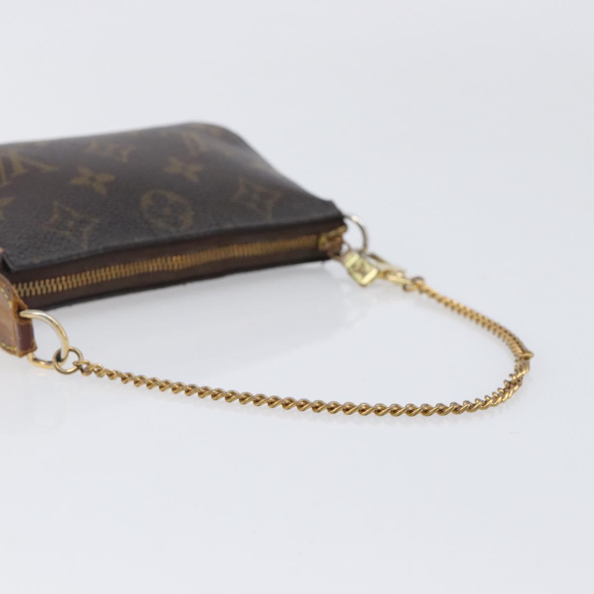 LOUIS VUITTON Monogram Mini Pochette Accessoires Pouch N41667 LV Auth bs37115