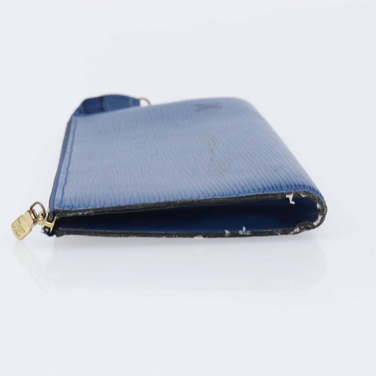 LOUIS VUITTON Epi Pochette Accessoires Accessory Pouch Blue M52985 Auth bs37126