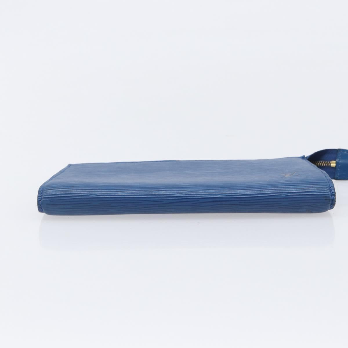 LOUIS VUITTON Epi Pochette Accessoires Accessory Pouch Blue M52985 Auth bs37126