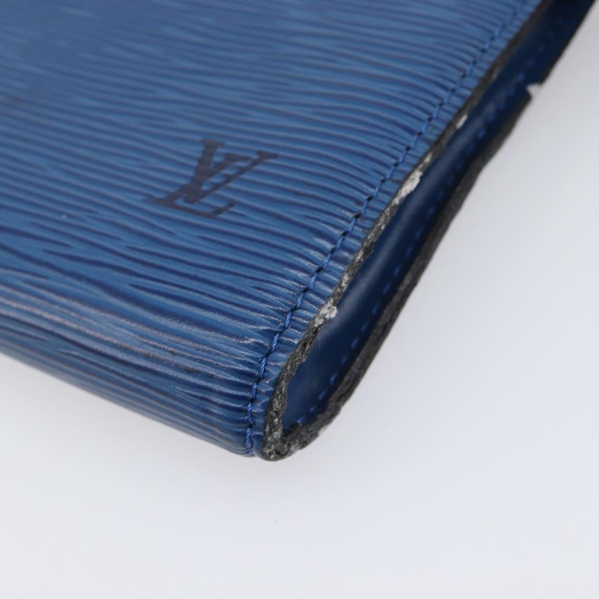 LOUIS VUITTON Epi Pochette Accessoires Accessory Pouch Blue M52985 Auth bs37126