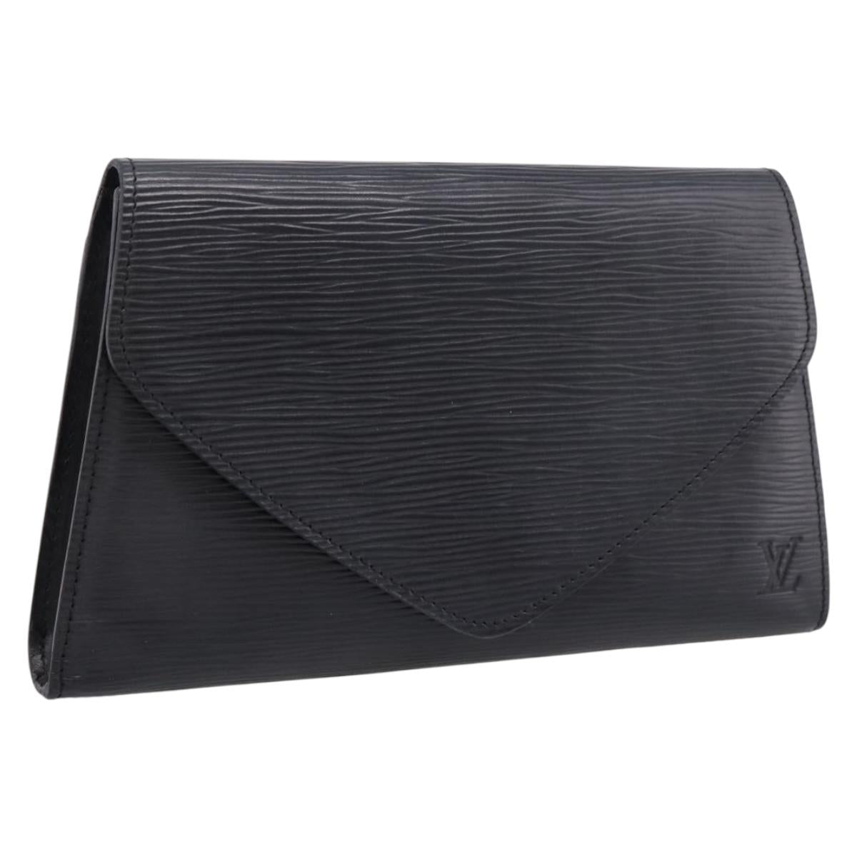 LOUIS VUITTON Epi Art Deco Clutch Bag Black M52632 LV Auth bs37127A