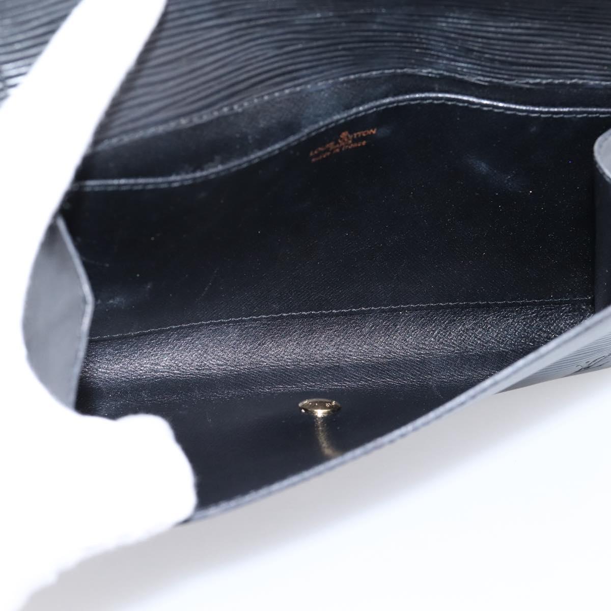 LOUIS VUITTON Epi Art Deco Clutch Bag Black M52632 LV Auth bs37127A