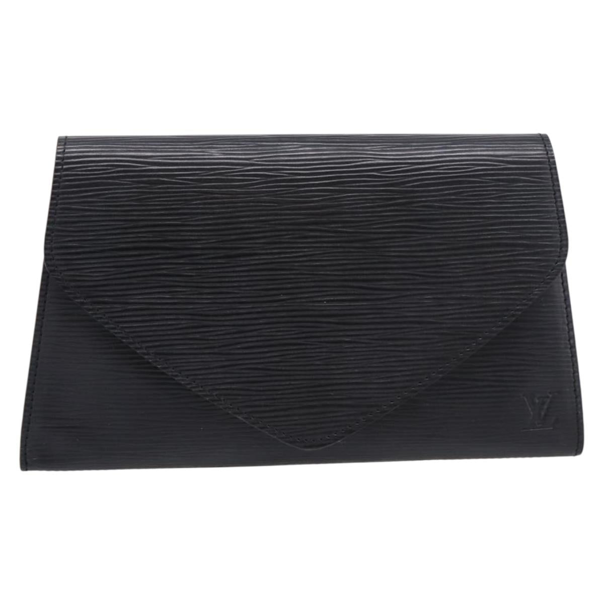 LOUIS VUITTON Epi Art Deco Clutch Bag Black M52632 LV Auth bs37127A