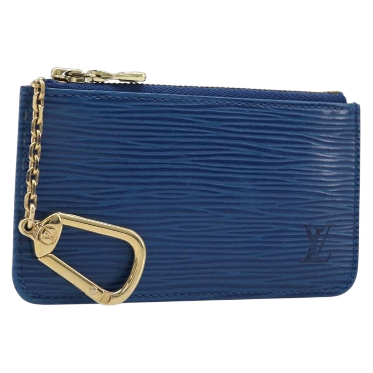 LOUIS VUITTON Epi Pochette Cles Coin Purse Blue M6380G LV Auth bs37132A