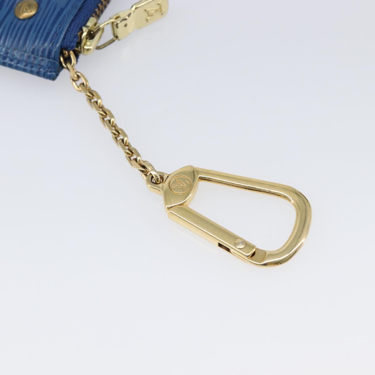LOUIS VUITTON Epi Pochette Cles Coin Purse Blue M6380G LV Auth bs37132A