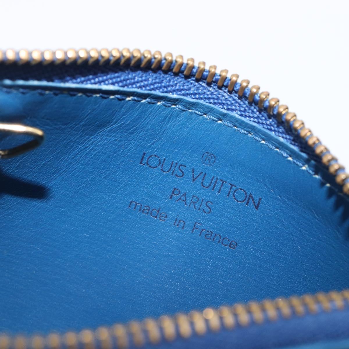 LOUIS VUITTON Epi Pochette Cles Coin Purse Blue M6380G LV Auth bs37132A