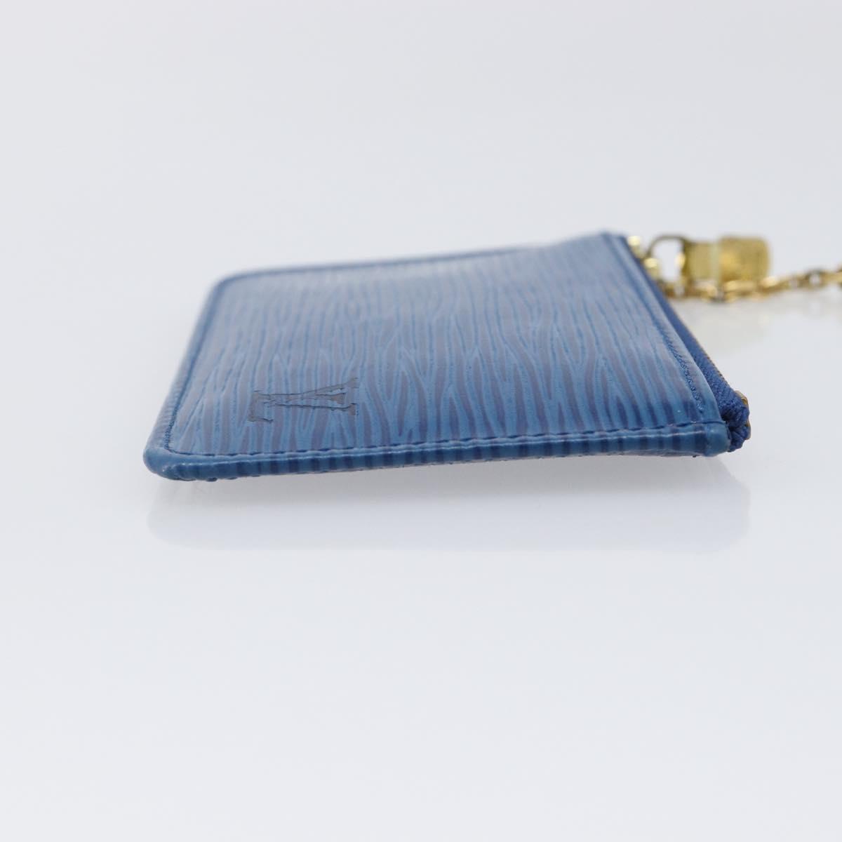 LOUIS VUITTON Epi Pochette Cles Coin Purse Blue M6380G LV Auth bs37132A