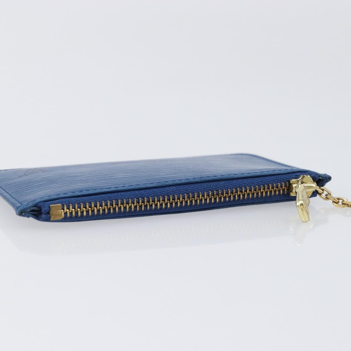 LOUIS VUITTON Epi Pochette Cles Coin Purse Blue M6380G LV Auth bs37132A