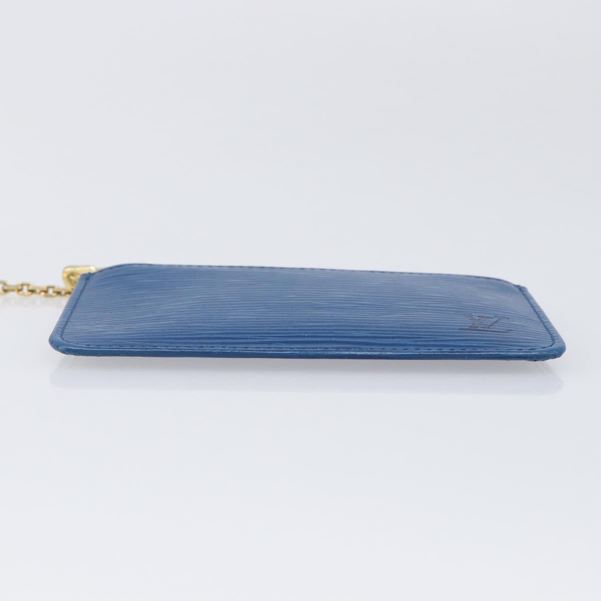 LOUIS VUITTON Epi Pochette Cles Coin Purse Blue M6380G LV Auth bs37132A