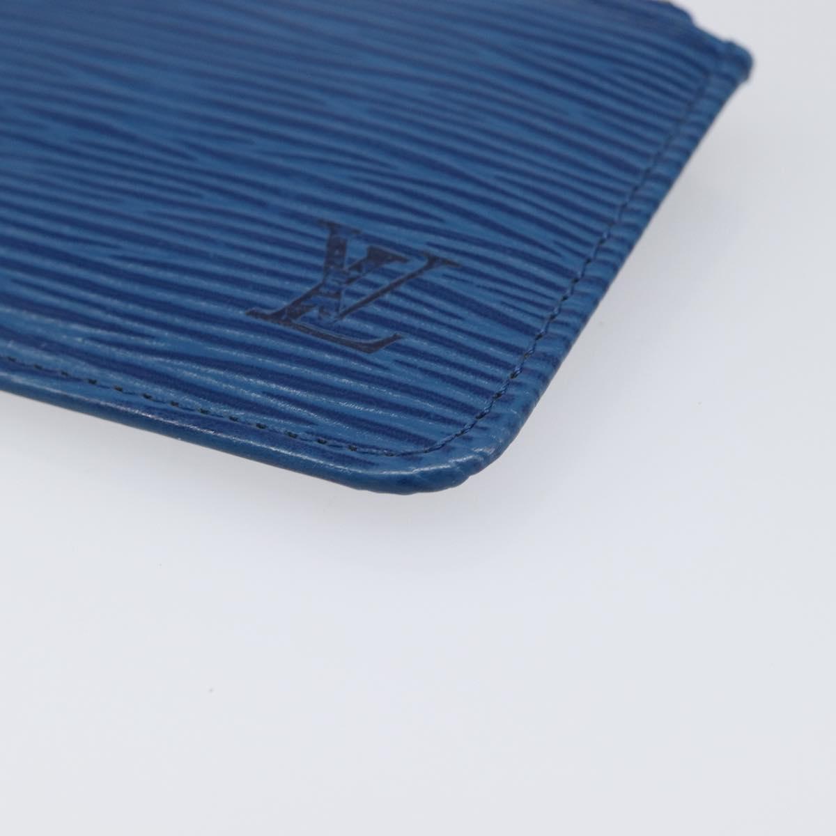 LOUIS VUITTON Epi Pochette Cles Coin Purse Blue M6380G LV Auth bs37132A