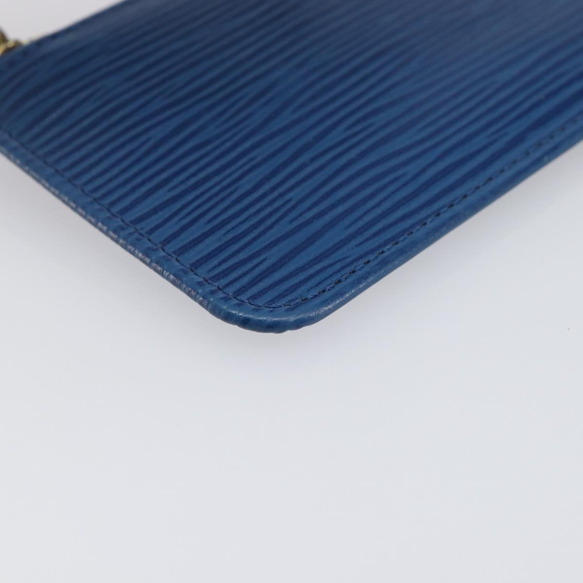 LOUIS VUITTON Epi Pochette Cles Coin Purse Blue M6380G LV Auth bs37132A
