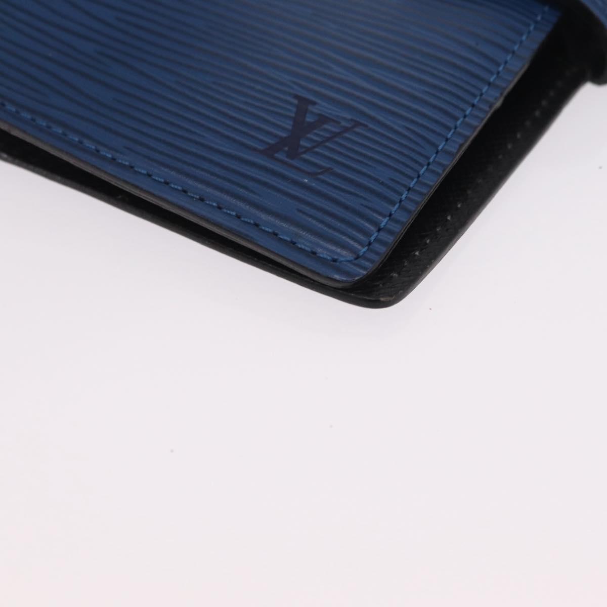 LOUIS VUITTON Epi Agenda PM Day Planner Cover Blue R20055 LV Auth bs37133