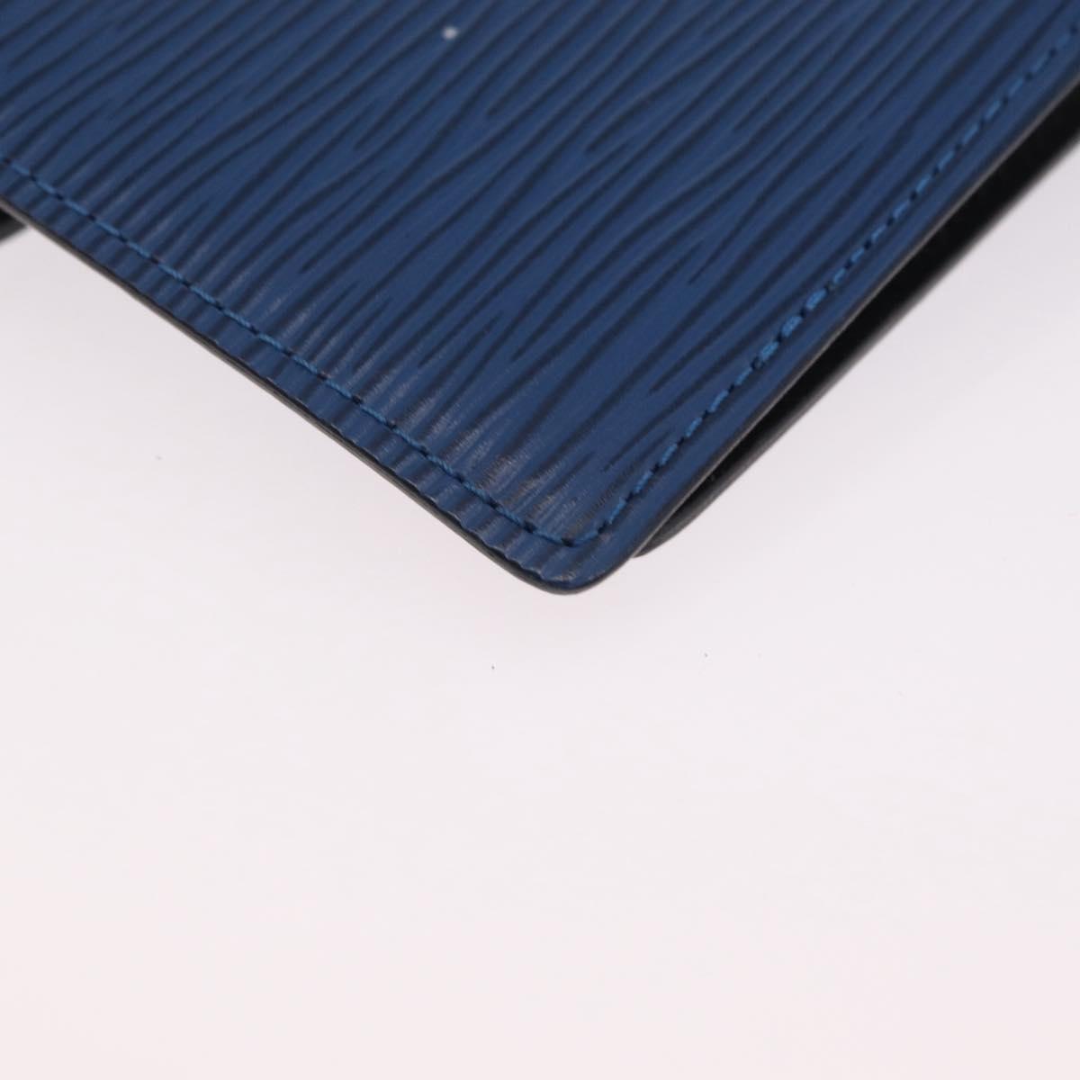 LOUIS VUITTON Epi Agenda PM Day Planner Cover Blue R20055 LV Auth bs37133