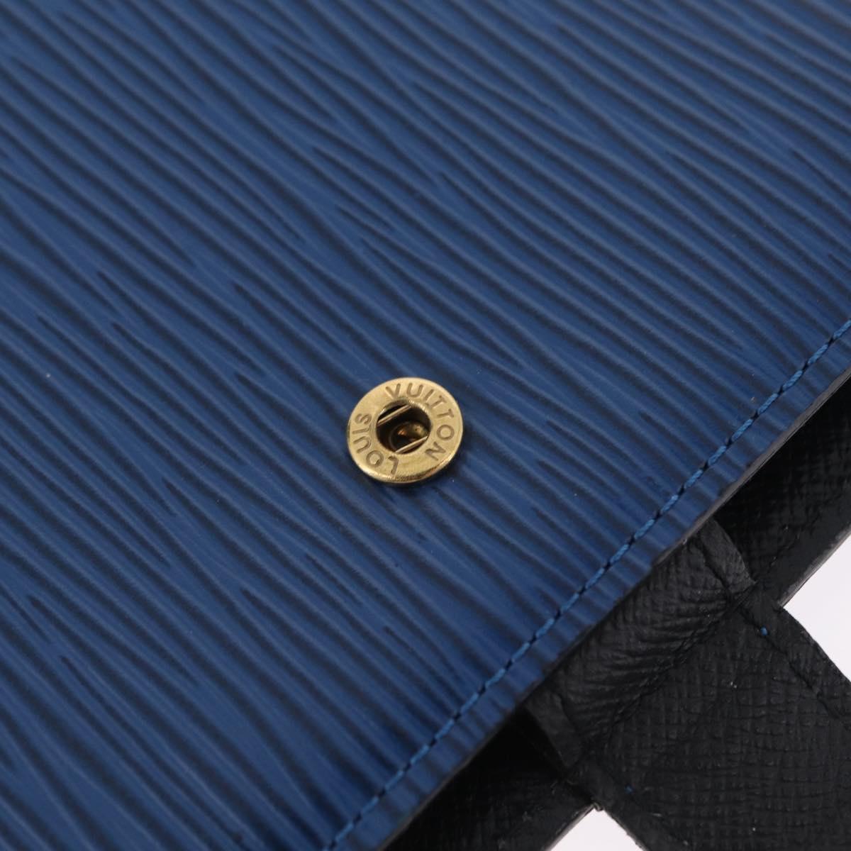 LOUIS VUITTON Epi Agenda PM Day Planner Cover Blue R20055 LV Auth bs37133