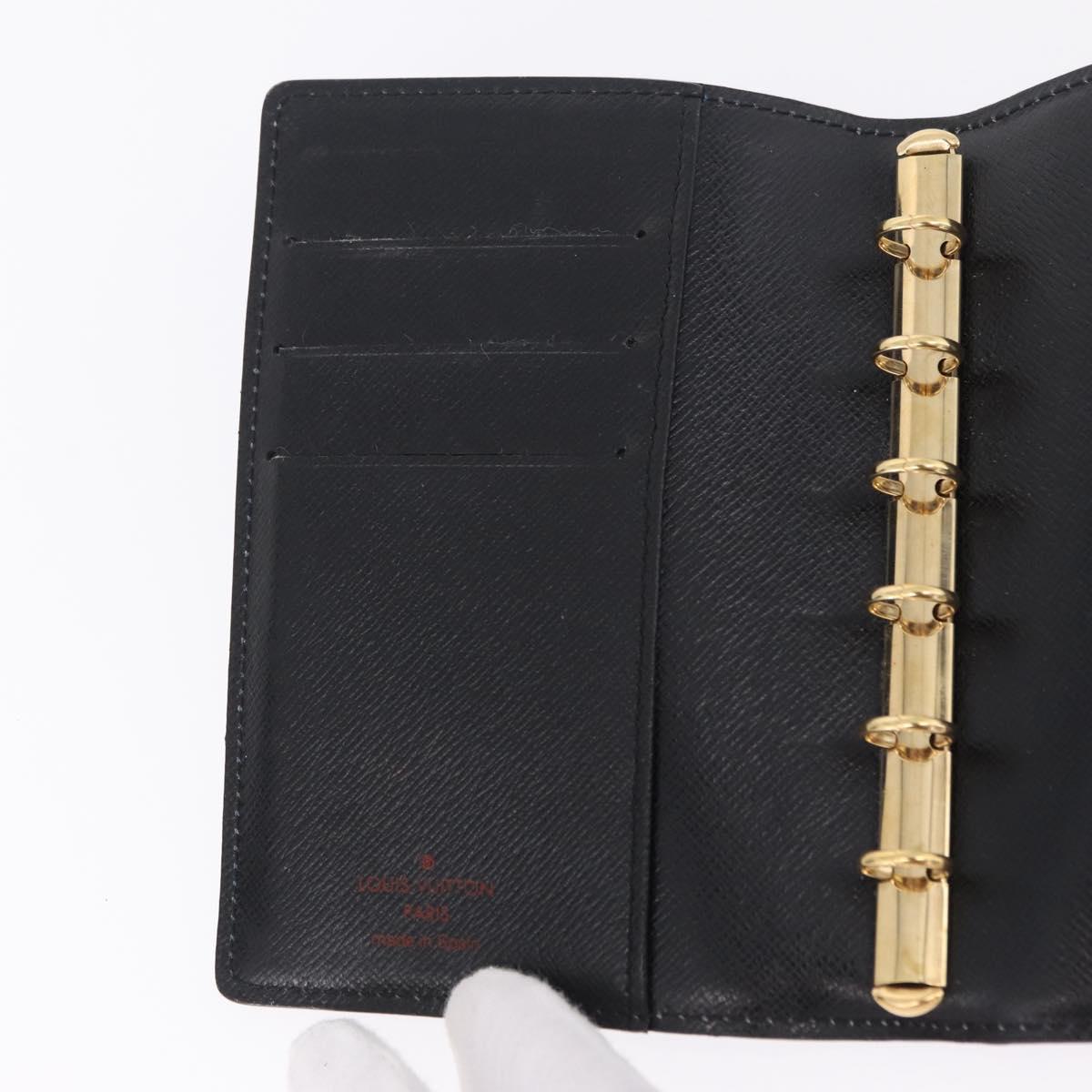LOUIS VUITTON Epi Agenda PM Day Planner Cover Blue R20055 LV Auth bs37133