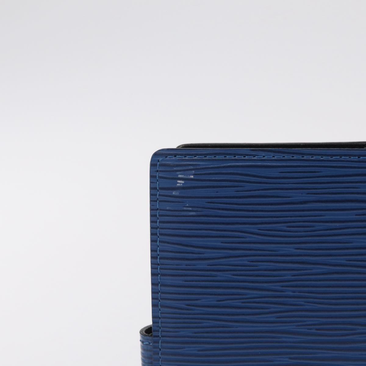 LOUIS VUITTON Epi Agenda PM Day Planner Cover Blue R20055 LV Auth bs37133