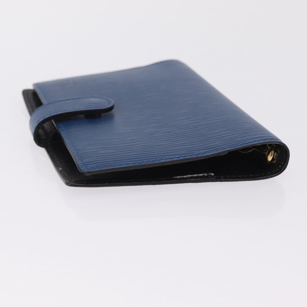 LOUIS VUITTON Epi Agenda PM Day Planner Cover Blue R20055 LV Auth bs37133
