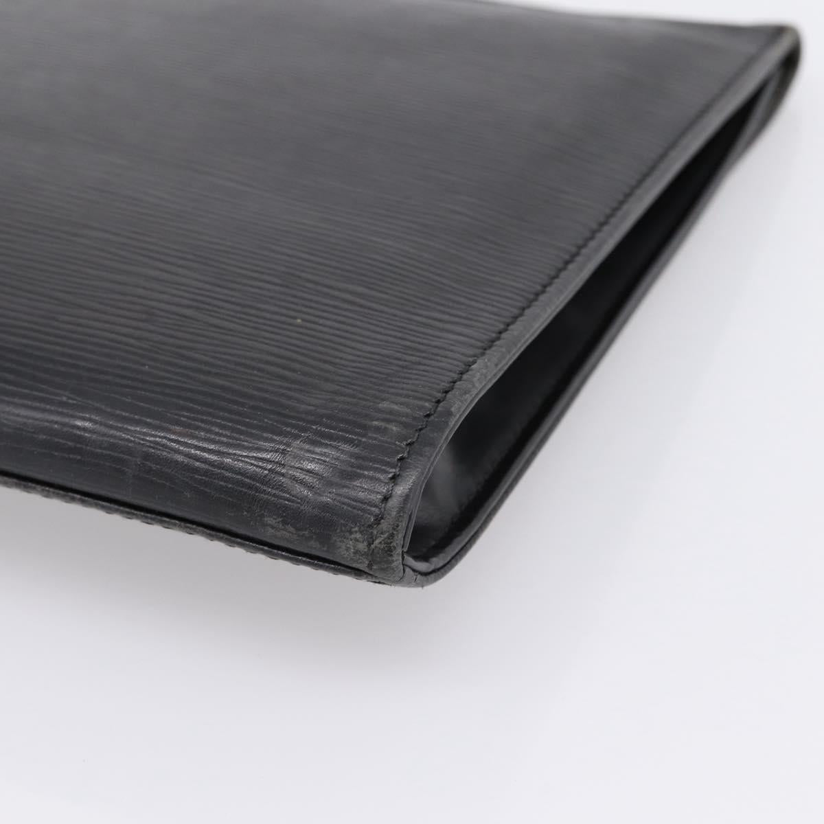 LOUIS VUITTON Epi Jena Clutch Bag Black M52722 LV Auth bs37134