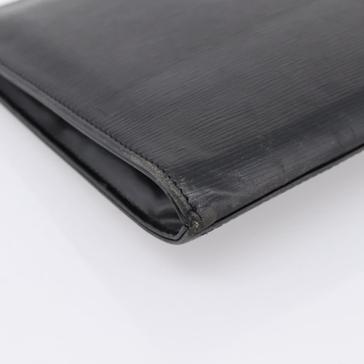 LOUIS VUITTON Epi Jena Clutch Bag Black M52722 LV Auth bs37134