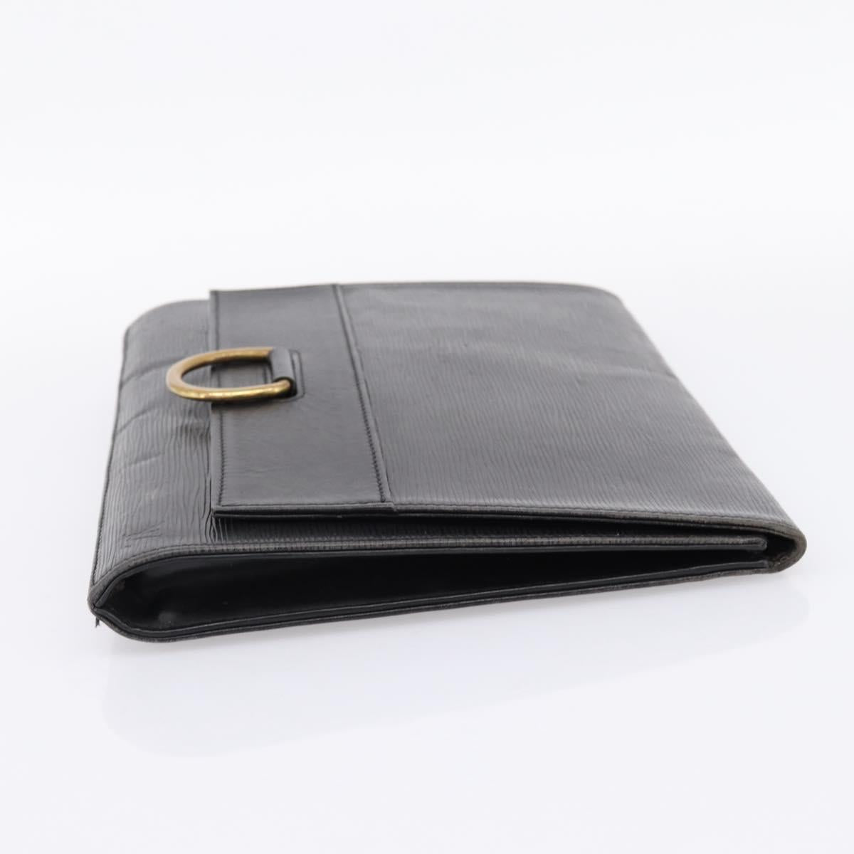 LOUIS VUITTON Epi Jena Clutch Bag Black M52722 LV Auth bs37134