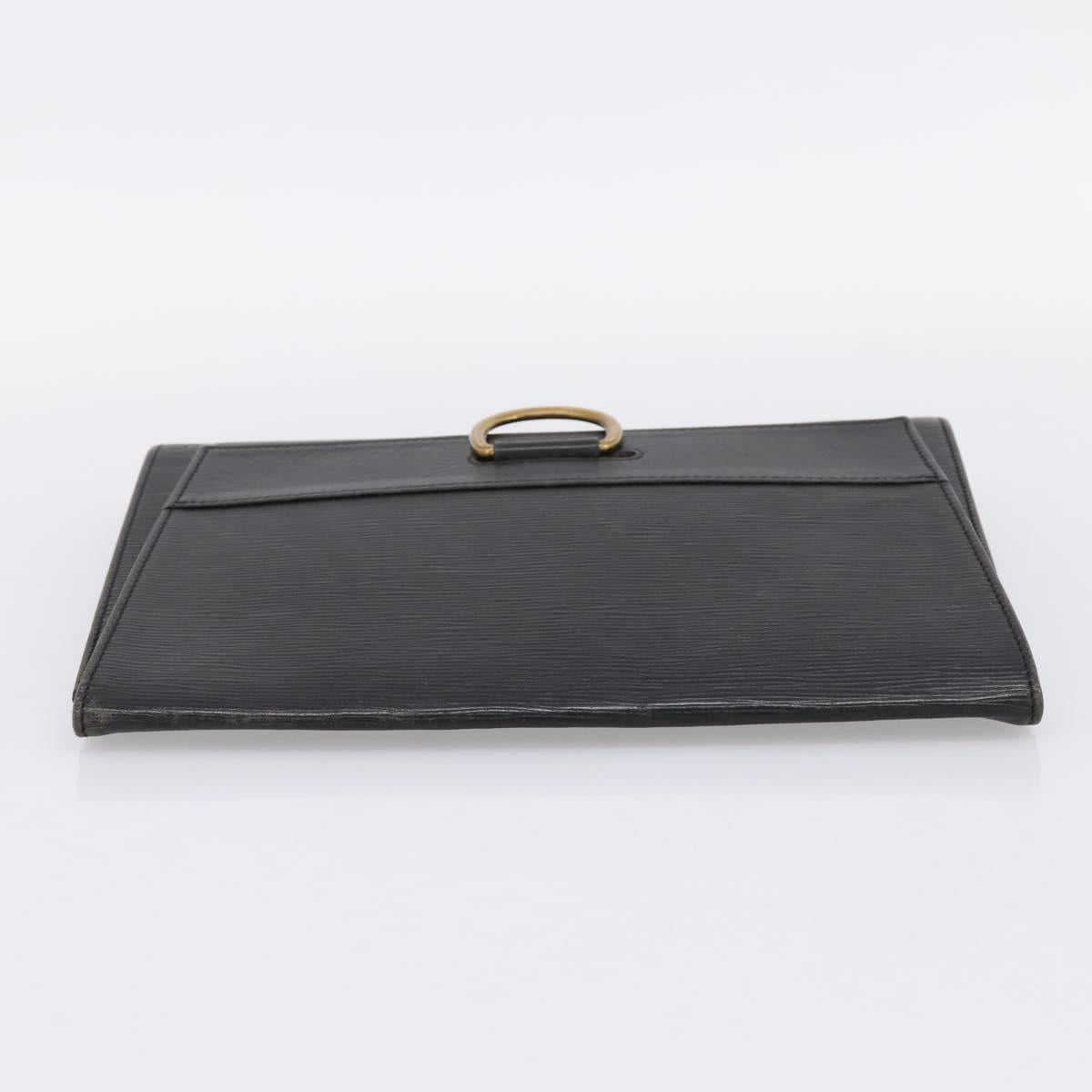 LOUIS VUITTON Epi Jena Clutch Bag Black M52722 LV Auth bs37134