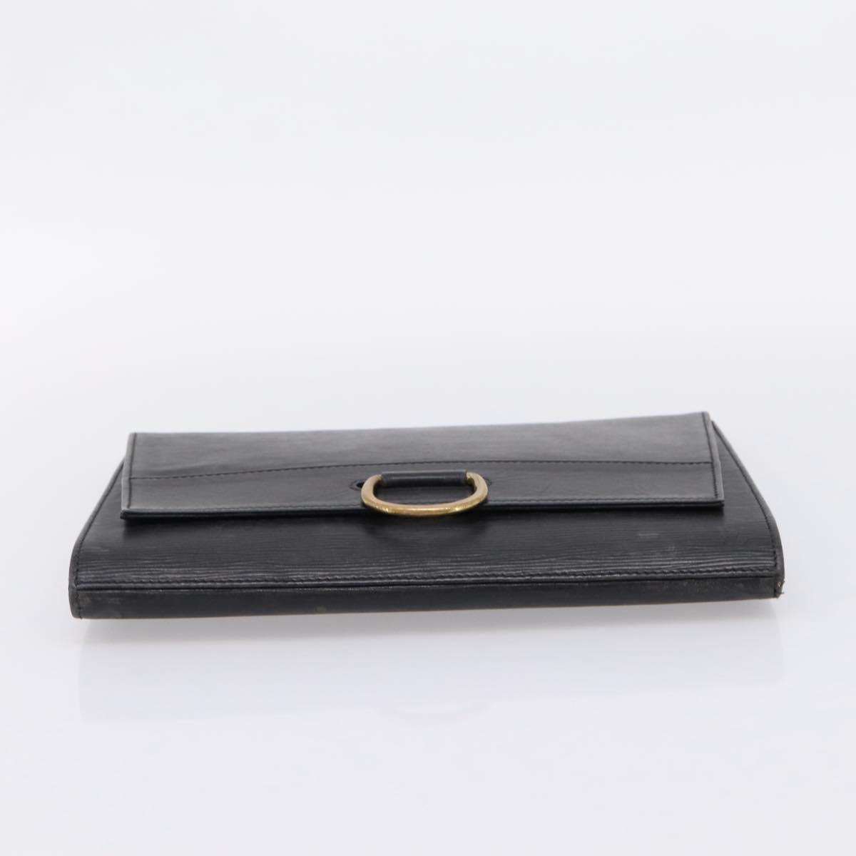 LOUIS VUITTON Epi Jena Clutch Bag Black M52722 LV Auth bs37134