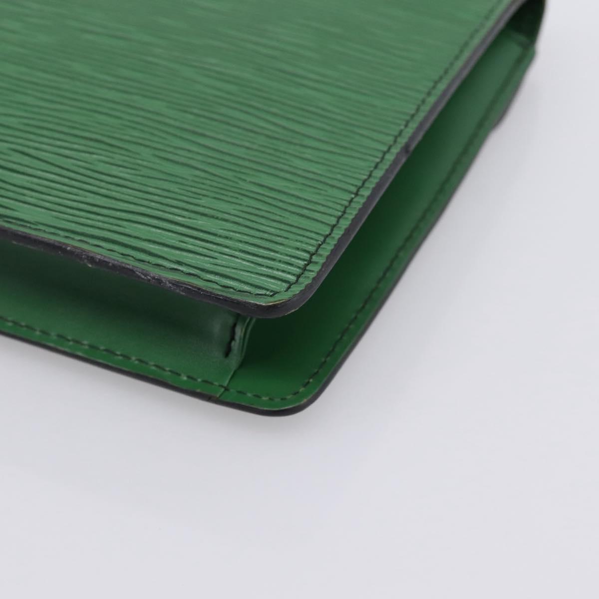 LOUIS VUITTON Epi Montaigne 23 Clutch Bag Green M52664 LV Auth bs37137A