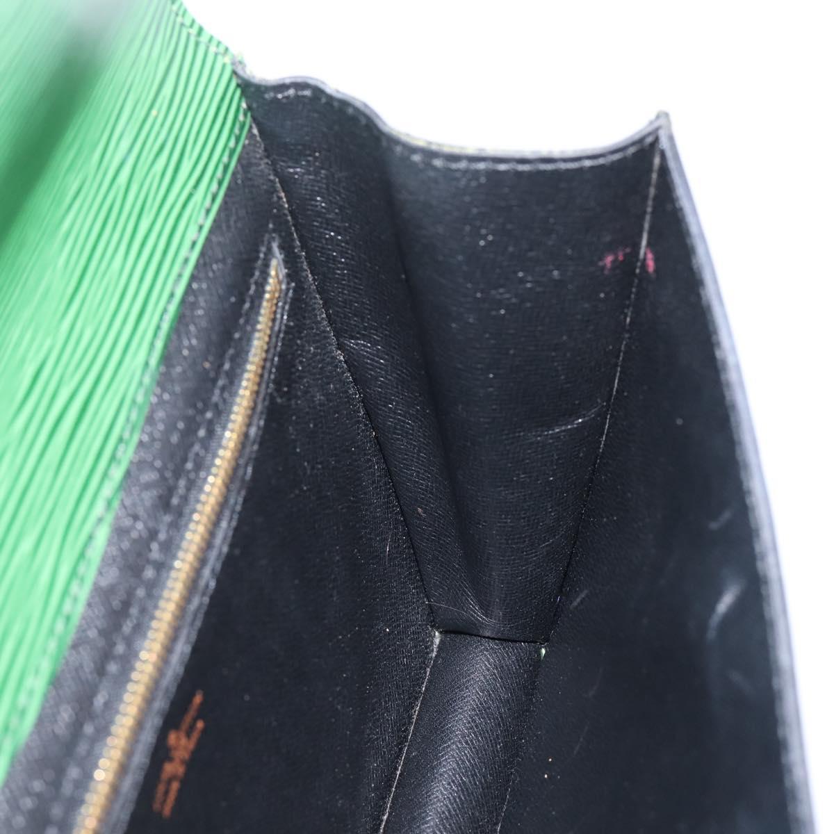 LOUIS VUITTON Epi Montaigne 23 Clutch Bag Green M52664 LV Auth bs37137A