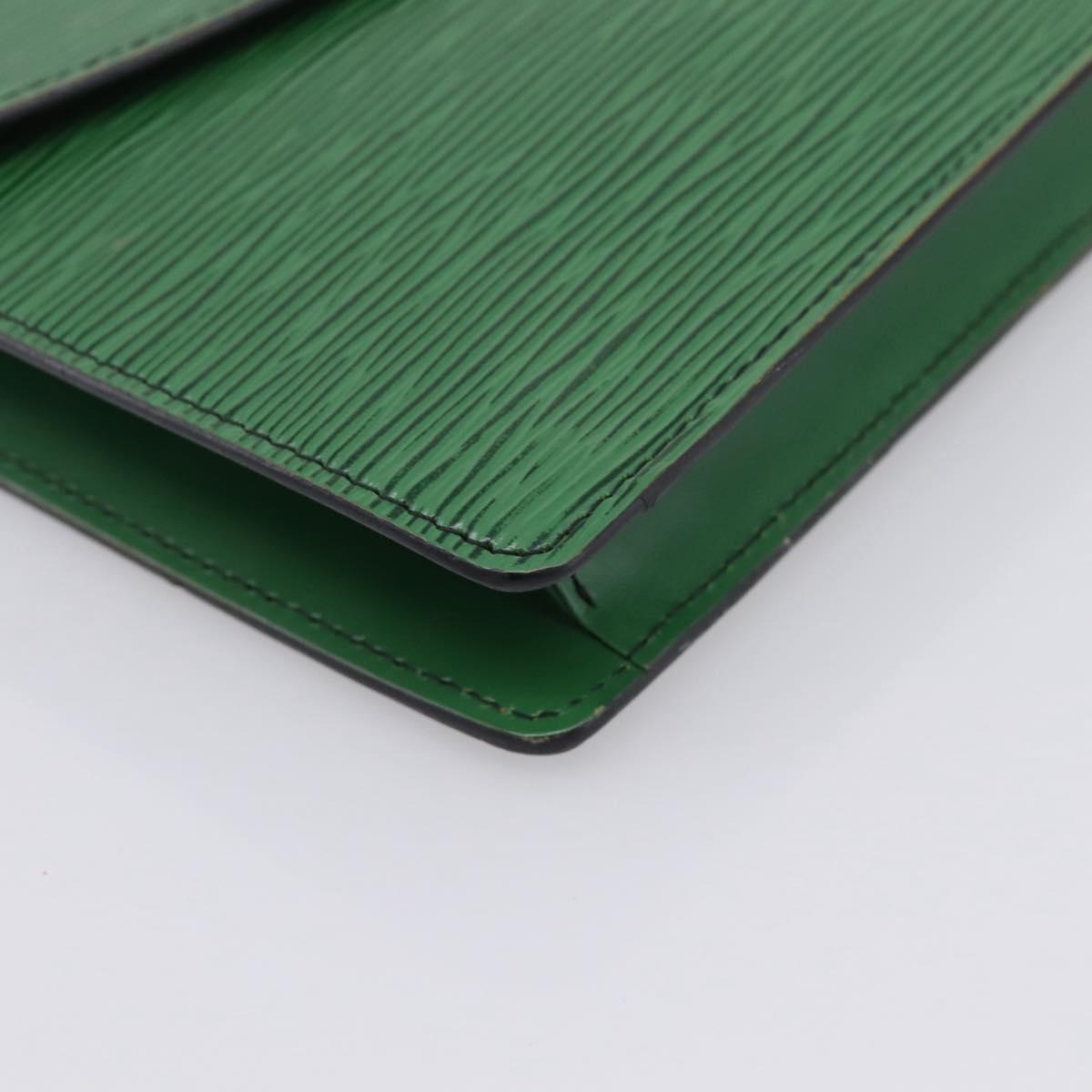 LOUIS VUITTON Epi Montaigne 23 Clutch Bag Green M52664 LV Auth bs37137A